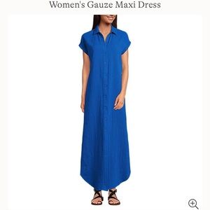 Lands End Cotton Gauze Maxi Dress (sz6-8)
